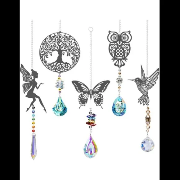 Metal Chakra Crystal Suncatcher - Picture 1 of 3